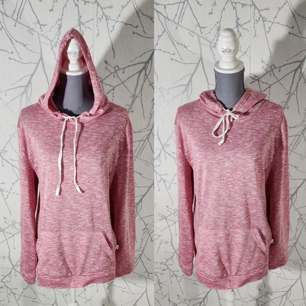 Onia Heathered Pink Pullover Lightweight Hoodie